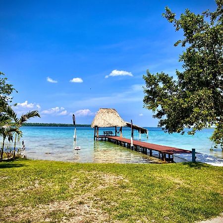 Cabana Con Muelle Privado En La Laguna De Бакалар Экстерьер фото