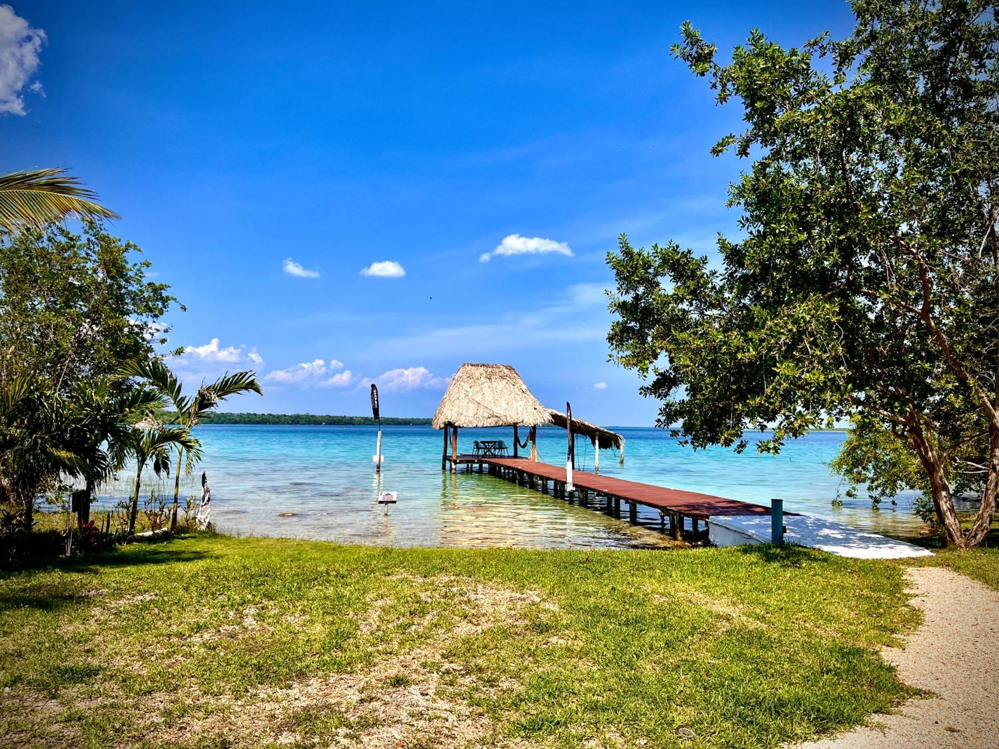 Cabana Con Muelle Privado En La Laguna De Бакалар Экстерьер фото